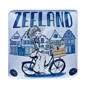 Magneet Delfts blauw fiets